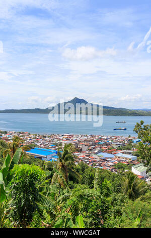 Vue sur Tacloban City, Leyte, Philippines Banque D'Images