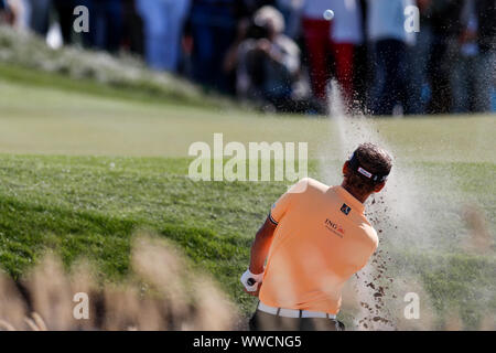 Badhoevedorp, Pays-Bas. 15 Sep, 2019. BADHOEVEDORP, 15-09-2019, l'International, tournée européenne. Joost Luiten durant la KLM Dutch Open 2019 round 4 : Crédit Photos Pro/Alamy Live News Banque D'Images