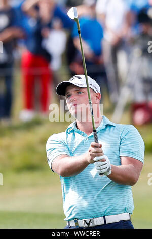 Badhoevedorp, Pays-Bas. 15 Sep, 2019. BADHOEVEDORP, 15-09-2019, l'International, tournée européenne. Callum Shinkwin durant la KLM Dutch Open 2019 round 4 : Crédit Photos Pro/Alamy Live News Banque D'Images