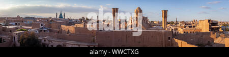 Vue panoramique des remparts de Kashan, Iran Banque D'Images