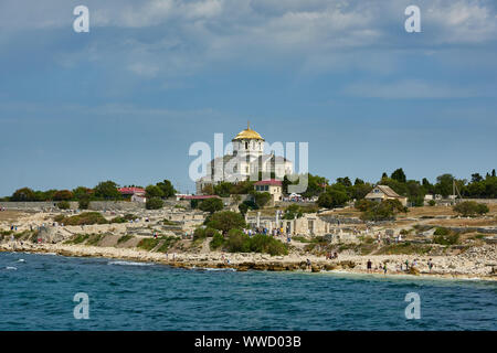 Chersonesus est une ancienne colonie grecque fondée il y a environ 2 500 ans dans la partie sud-ouest de la péninsule de Crimée. La Saint Vladimir Cat Banque D'Images