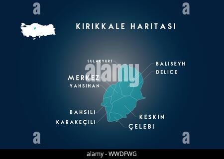 Kofcaz babeski, districts de Kirklareli, pehlivankoy demirkoy luleburgaz,,,, la Turquie carte pinarhisar Illustration de Vecteur