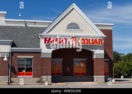 Kokomo - Circa 2019 Septembre : Family Dollar Variety Store. Family Dollar est une filiale de Dollar Tree I Banque D'Images