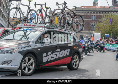 Legnano, Italie - 15 septembre 2019 : Coppa Bernocchi, 101édition de célèbre compétition cycliste italien. Banque D'Images