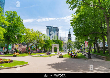 Halifax, Canada - le 19 juin 2019 : Grande Parade Square, au centre-ville de Halifax, Nouvelle-Écosse, Canada Banque D'Images