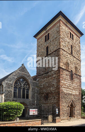 COLCHESTER, ESSEX - 11 AOÛT 2018 : l'église saxonne de la Sainte Trinité. Banque D'Images