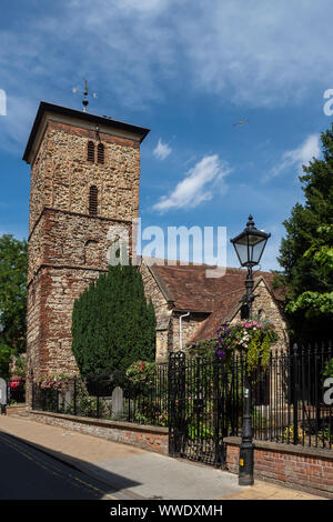 COLCHESTER, ESSEX - 11 AOÛT 2018 : l'église saxonne de la Sainte Trinité. Banque D'Images