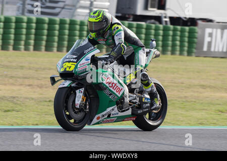 15 septembre 2019 ; Misano World Circuit Marco Simoncelli, Santa Monica Cella, Italie, Saint-Marin, MotoGP GP, jour de la course ; Cal Crutchlow (LCR Honda) Banque D'Images