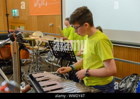 Lugano, Suisse - 13 mai 2019 : concert donné par des jeunes à Montagnola sur Suisse Banque D'Images