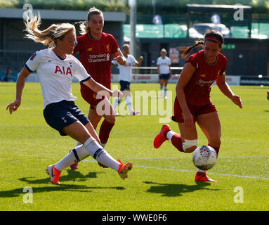 Londres, Royaume Uni Inited. 15 Sep, 2019. LONDON, Royaume-uni le 15 septembre. Gemma Davison de Tottenham Hotspur chers au cours de la Barclays FA Women's Super League entre Tottenham Hotspur et Liverpool au stade de la Ruche, Londres, Royaume-Uni le 15 septembre 2019 : Crédit photo Action Sport/Alamy Live News Banque D'Images