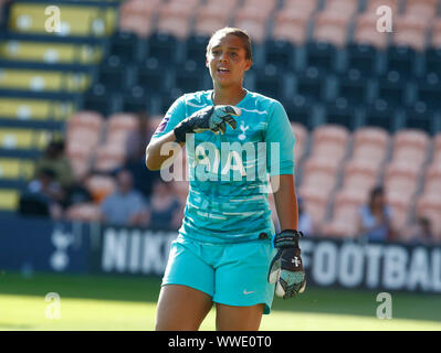 Londres, Royaume Uni Inited. 15 Sep, 2019. LONDON, Royaume-uni le 15 septembre. Becky Spencer de Tottenham Hotspur chers au cours de la Barclays FA Women's Spur League entre Tottenham Hotspur et Liverpool au stade de la Ruche, Londres, Royaume-Uni le 15 septembre 2019 : Crédit photo Action Sport/Alamy Live News Banque D'Images