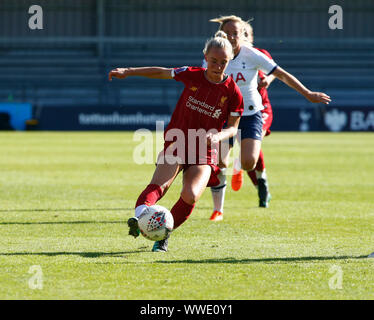 Londres, Royaume Uni Inited. 15 Sep, 2019. LONDON, Royaume-uni le 15 septembre. Ashley Hodson de Liverpool au cours de la Barclays FA Women's Spur League entre Tottenham Hotspur et Liverpool au stade de la Ruche, Londres, Royaume-Uni le 15 septembre 2019 : Crédit photo Action Sport/Alamy Live News Banque D'Images