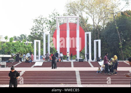 Sahid minar,Dhaka/Bangladesh - mars 23,2019 Shaheed Minar : l'est le monument national à Dhaka, Bangladesh Banque D'Images