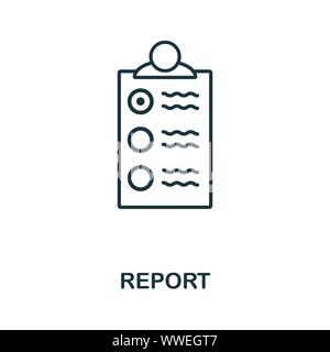 Aperçu du rapport. Fine ligne de l'élément de la sécurité incendie concept collection d'icônes. L'icône de création d'applications mobiles et l'utilisation du web Illustration de Vecteur