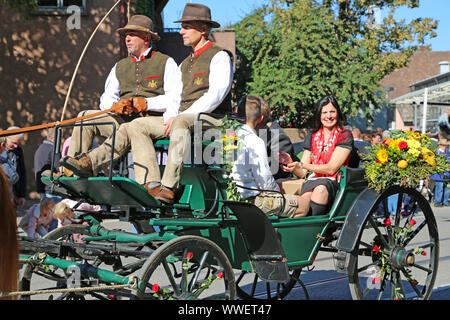 Stuttgart, Germany-September 30, 2018 : festival de la bière de fête, Procession avec les chevaux Banque D'Images