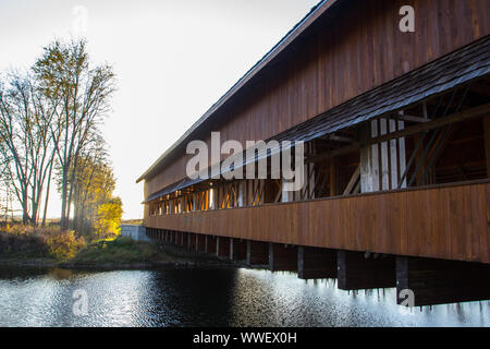 Buck Run pont couvert, Ohio Banque D'Images