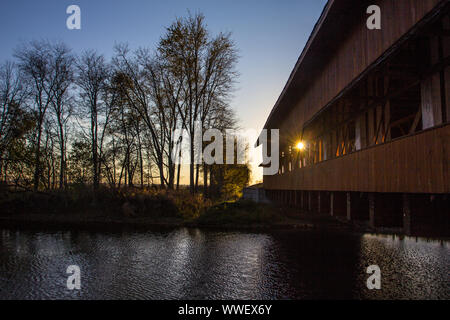 Buck Run pont couvert, Ohio Banque D'Images