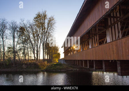 Buck Run pont couvert, Ohio Banque D'Images