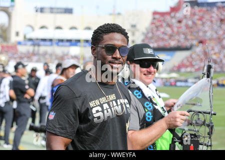 Los Angeles, CA. 15 Sep, 2019. Reggie Bush durant le match entre la NFL New Orleans Saints vs Los Angeles Rams au Los Angeles Memorial Coliseum de Los Angeles, CA le 15 septembre 2019. Jevone Moore : csm Crédit/Alamy Live News Banque D'Images