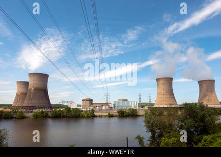 La centrale nucléaire Three Mile Island PA Banque D'Images