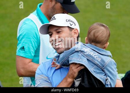 Badhoevedorp, Pays-Bas 15 Septembre, 2019. Sergio Garcia ESP gagne le KLM Open le 15 septembre 2019 à Badhoevedorp, Pays-Bas. Credit : Sander Chamid/SCS/AFLO/Alamy Live News Banque D'Images