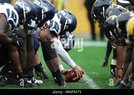 Pittsburgh, PA, USA. 17th Oct, 2021. Bryan Mone #90 during the Pittsburgh  Steelers vs Seattle Seahawks game at Heinz Field in Pittsburgh, PA. Jason  Pohuski/CSM/Alamy Live News Stock Photo - Alamy