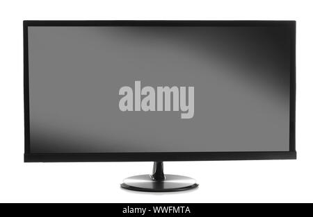 Téléviseur moderne sur fond blanc Banque D'Images