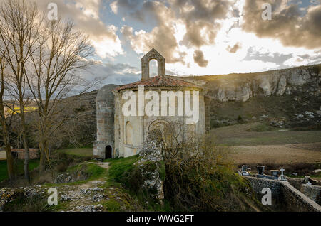 L'Espagne. Église de Santa Cecilia de Vallespinoso. Palencia Banque D'Images