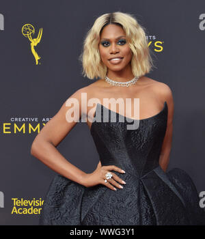 Los Angeles, United States. 15 Sep, 2019. Laverne Cox actrice assiste à la Creative Arts Emmy Awards lors du Microsoft Theatre de Los Angeles le Dimanche, Septembre 15, 2019. Photo par Jim Ruymen/UPI UPI : Crédit/Alamy Live News Banque D'Images