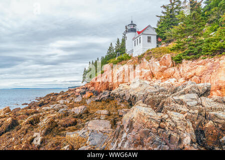 Bass Harbor Head Lighthouse. Mount Desert Island. Maine Banque D'Images