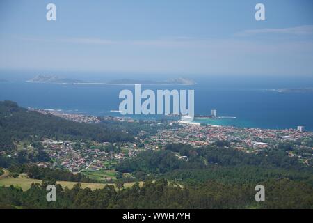 Grand et pittoresque paysage de Vigo en Galice Espagne Banque D'Images