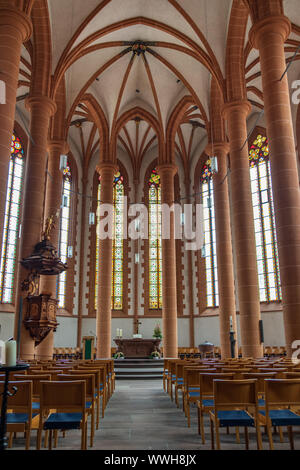 Heidelberg, Allemagne - le 7 août 2019 : Intérieur de l'église du Saint-Esprit de Heidelberg. Il a été mentionné pour la première fois en 1239. Banque D'Images