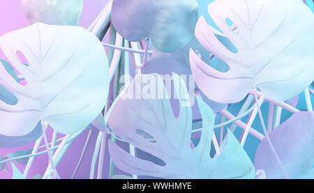 Feuilles de violette de rendu 3d'arrière-plan Banque D'Images