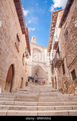 Église de Santa Maria la Mayor à Valderrobres, Matarraña, Teruel, Espagne Banque D'Images