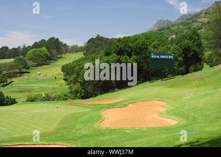 Bunker, Golf du Royal Swazi Spa Resort Banque D'Images