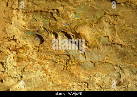 Dans Opalmine seam Opal en Coober Pedy, Australie du Sud Banque D'Images