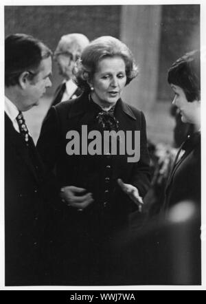 Margaret Hilda Thatcher, la Baronne Thatcher, également connu sous le nom de la Dame de fer était un stateswoman britannique qui a servi comme Premier Ministre du Royaume-Uni de 1979 à 1990 et chef du parti conservateur de 1975 à 1990. Banque D'Images