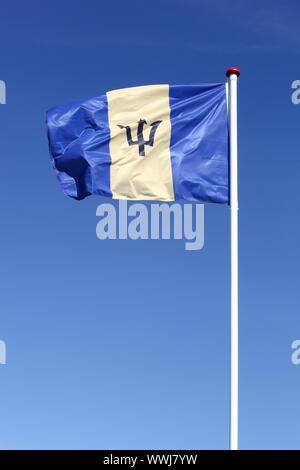 Pavillon de la Barbade dans le ciel Banque D'Images
