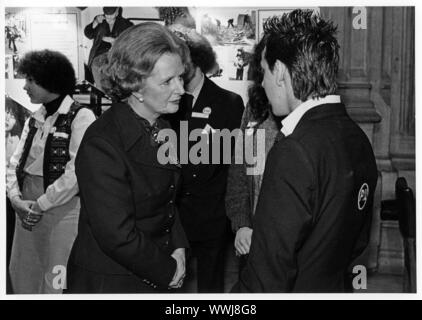 Margaret Hilda Thatcher, la Baronne Thatcher, également connu sous le nom de la Dame de fer était un stateswoman britannique qui a servi comme Premier Ministre du Royaume-Uni de 1979 à 1990 et chef du parti conservateur de 1975 à 1990. Banque D'Images