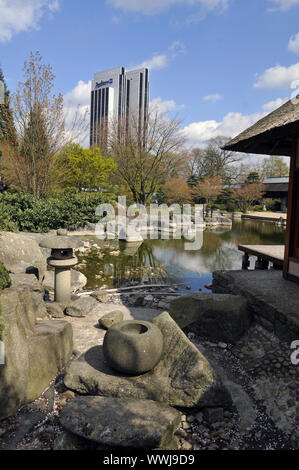 Jardin japonais au printemps Banque D'Images