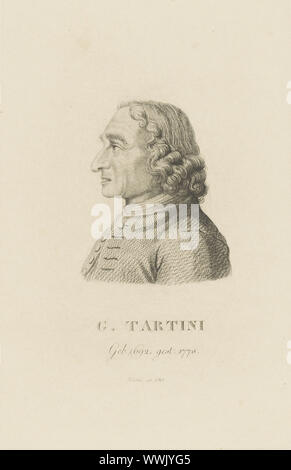 Portrait du compositeur et violoniste Giuseppe Tartini (1692-1770) , 1815. Collection privée. Banque D'Images