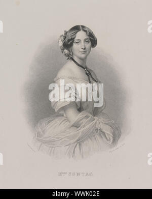 Portrait de la cantatrice Henriette Sontag (1806-1854), ch. 1850. Collection privée. Banque D'Images