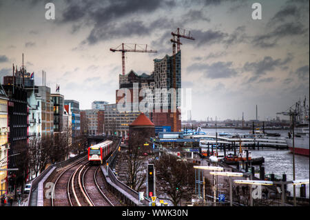 Elbe Philharmonic Hall, port de Hambourg, Hambourg, Banque D'Images