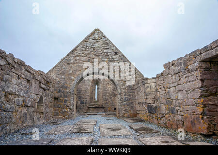 Na Seacht, Tempaill les sept églises, l'Inishmore, Aran Islands Banque D'Images