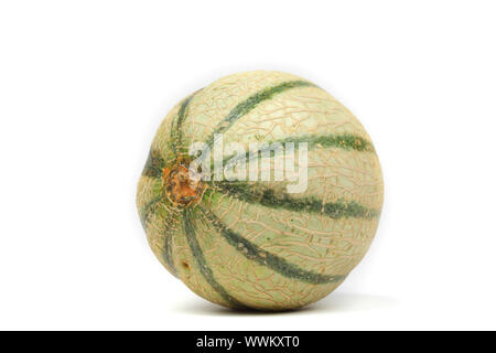 Melone cantaloup isolated on white Banque D'Images