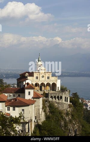 Lac Majeur - Madonna del Sasso Banque D'Images