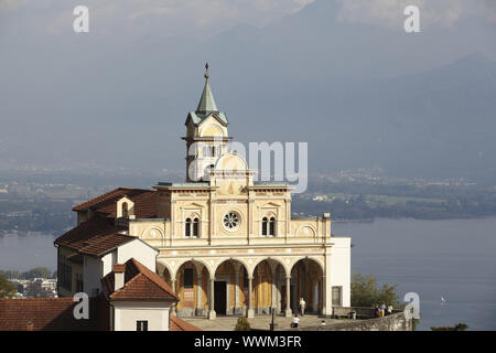 Lac Majeur - Madonna del Sasso Banque D'Images