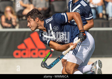 Amstelveen, Pays-Bas. 15 Sep, 2019. AMSTELVEEN, 15-09-2019, Hoofdklasse Heren Hockey Seizoen 2019-2020. Lieu : Wagener Stadion. pendant le jeu AH&BC Amsterdam vs HC Pinoke. Credit : Pro Shots/Alamy Live News Banque D'Images