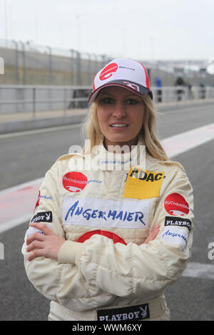 Model, Playmate Doreen Seidel racer à l'ADAC GT Masters 2013 Oschersleben / Bode Banque D'Images