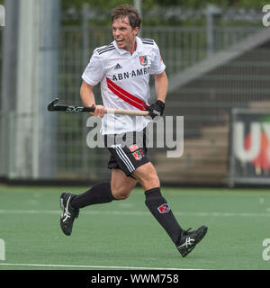 Amstelveen, Pays-Bas. 15 Sep, 2019. AMSTELVEEN, 15-09-2019, Hoofdklasse Heren Hockey Seizoen 2019-2020. Lieu : Wagener Stadion. Fergus Kavanagh pendant le jeu AH&BC Amsterdam vs HC Pinoke. Credit : Pro Shots/Alamy Live News Banque D'Images